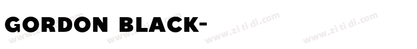 Gordon Black字体转换